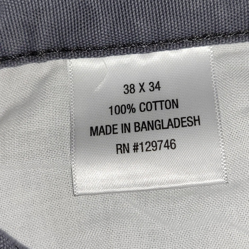 (2) Pair Blue Mountain Mens Gray Cotton Canvas Regular Fit Work Pants 38x34 NEW - Picture 10 of 10
